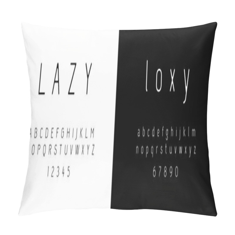 Personality  Fashion Modern Alphabet. Typography Font Uppercase, Lowercase And Numbers. Vector Illustrator Pillow Covers