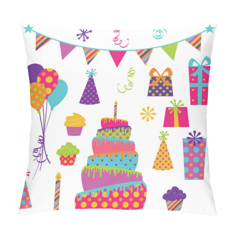 Personality  Vector Collection Of Bright Party Elements Pillow Covers