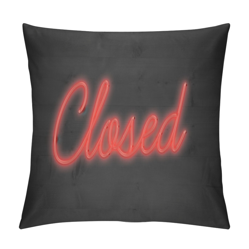 Personality  Composite Image Of Closed Sign Pillow Covers