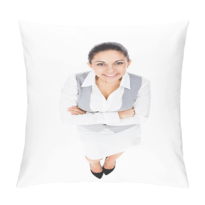 Personality  Businesswoman With Folded Hands Pillow Covers