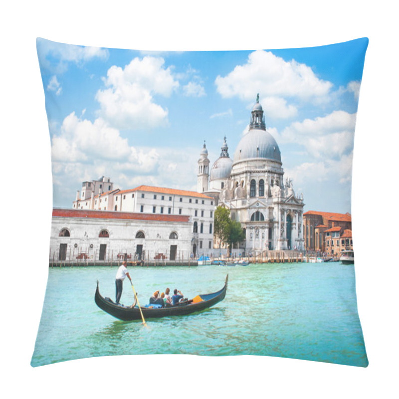 Personality  Gondola On Canal Grande With Basilica Di Santa Maria Della Salute In The Background, Venice, Italy Pillow Covers