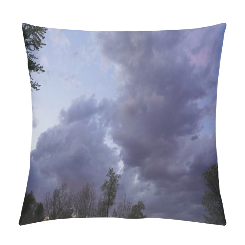 Personality  Storm Clouds Moving Over A Forest Pillow Covers