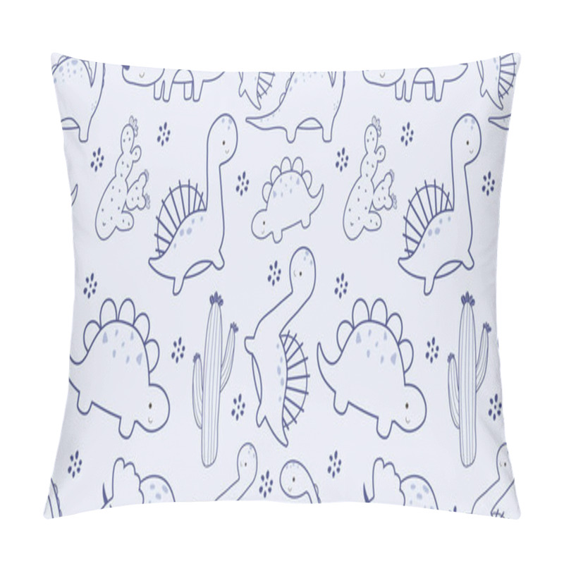 Personality  Dinosaurs Themed Seamless Pattern Pillow Covers