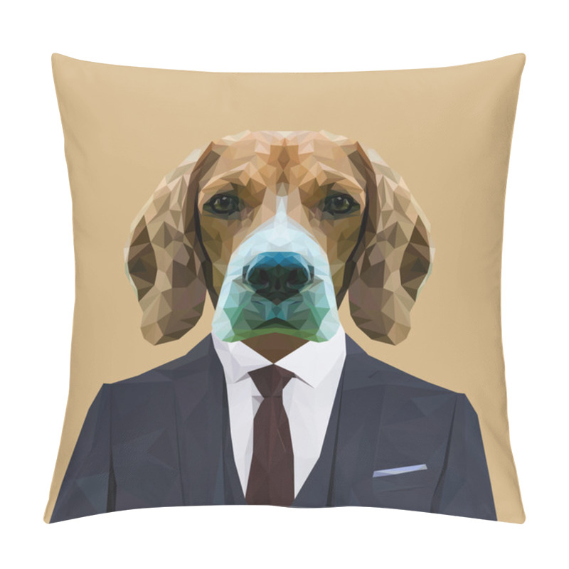 Personality  Beagle Dog In Suit Pillow Covers