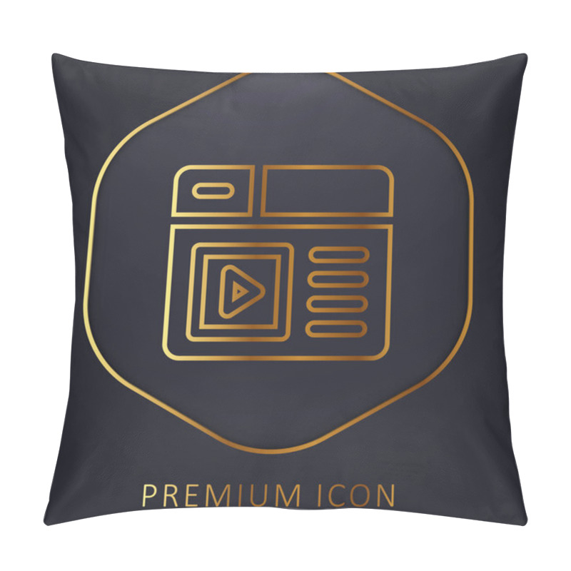 Personality  Blog Golden Line Premium Logo Or Icon Pillow Covers