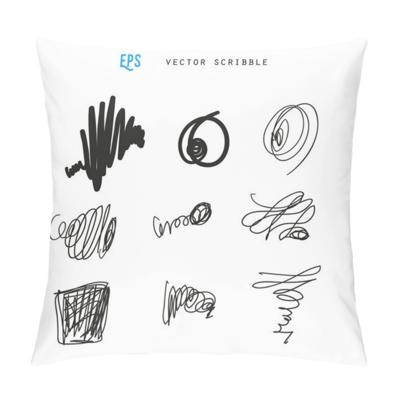 Personality  Set Of Vector Scribbles. Sketchy Drawings. Design Elements. Pillow Covers