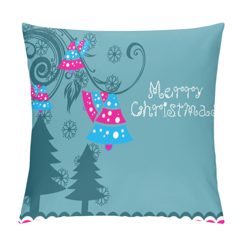 Personality  Merry Xmas Day Background With Tree Pillow Covers