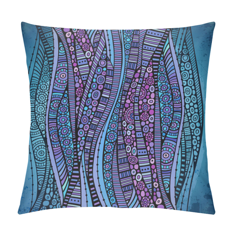 Personality  Abstract Vector Decorative Waves Background Pillow Covers