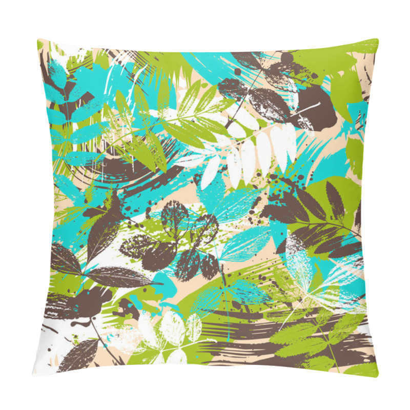 Personality  Seamless Vector Pattern With Leaves Pillow Covers