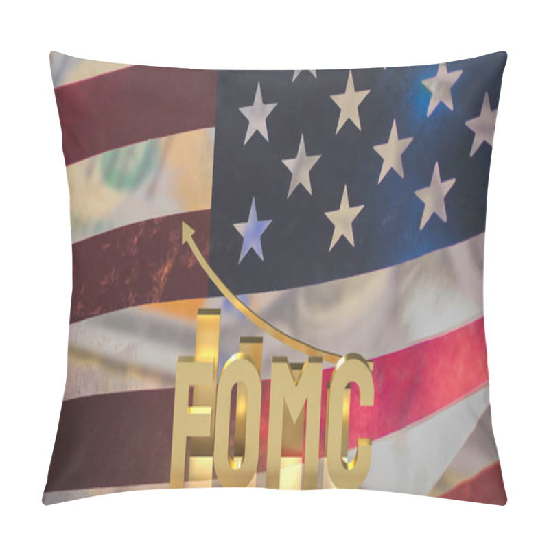 Personality  Gold Text Fomc Or Federal Open Market Committee For Business Concept 3d Rendering Pillow Covers