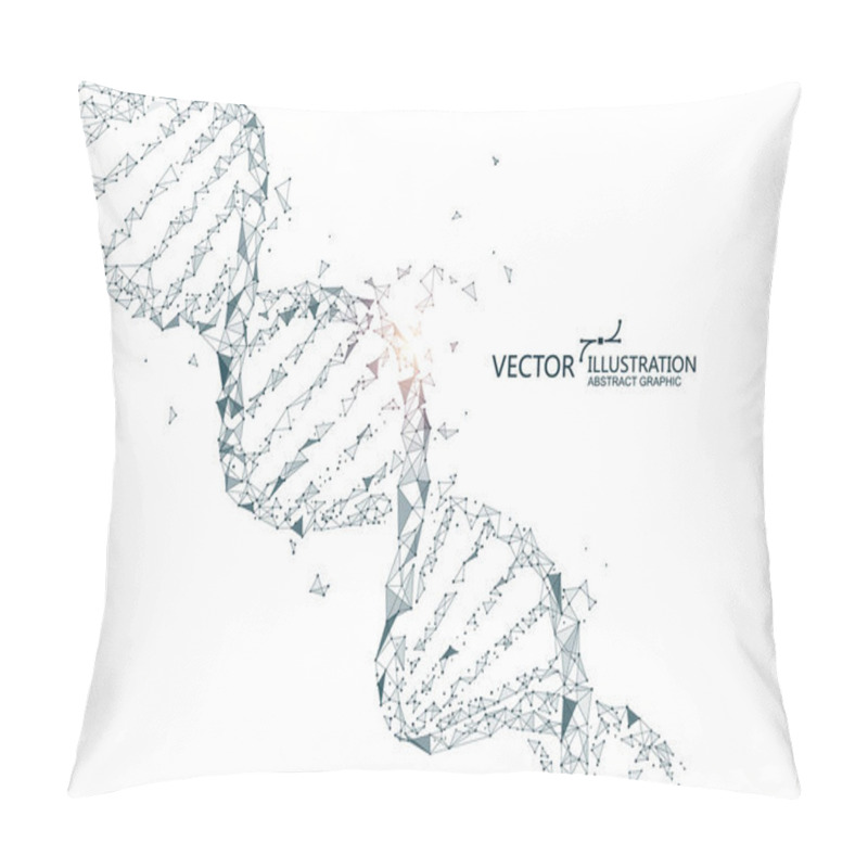 Personality  DNA Abstract Graphics, And The Things Of Points And Lines, Vector Background. Pillow Covers