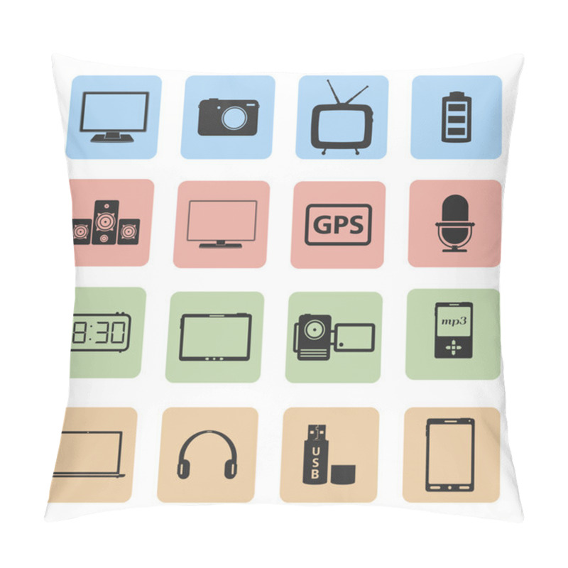 Personality  Electronics Icons Pillow Covers