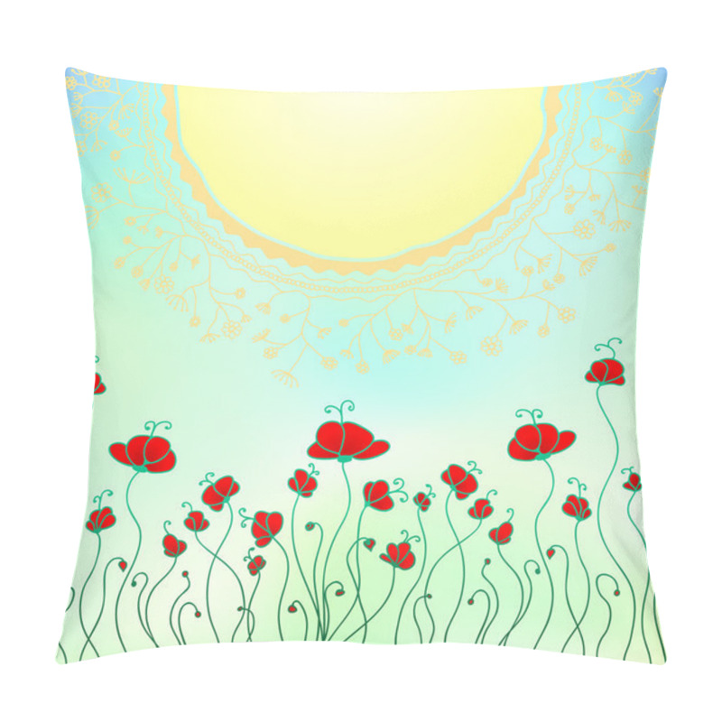 Personality  Floral Pattern With Doodle Flowers Pillow Covers