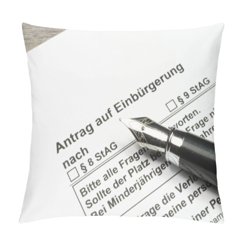 Personality  Application For Naturalization In Germany Pillow Covers