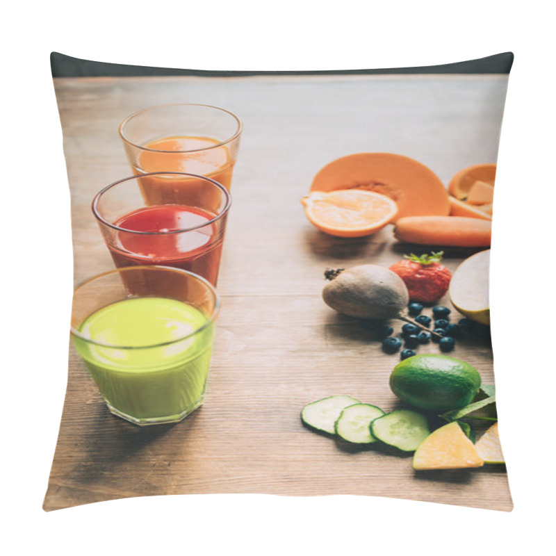 Personality  Various Smoothies In Glasses Pillow Covers