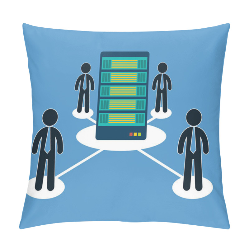 Personality  Database Optimization People Hosting Icon Pillow Covers