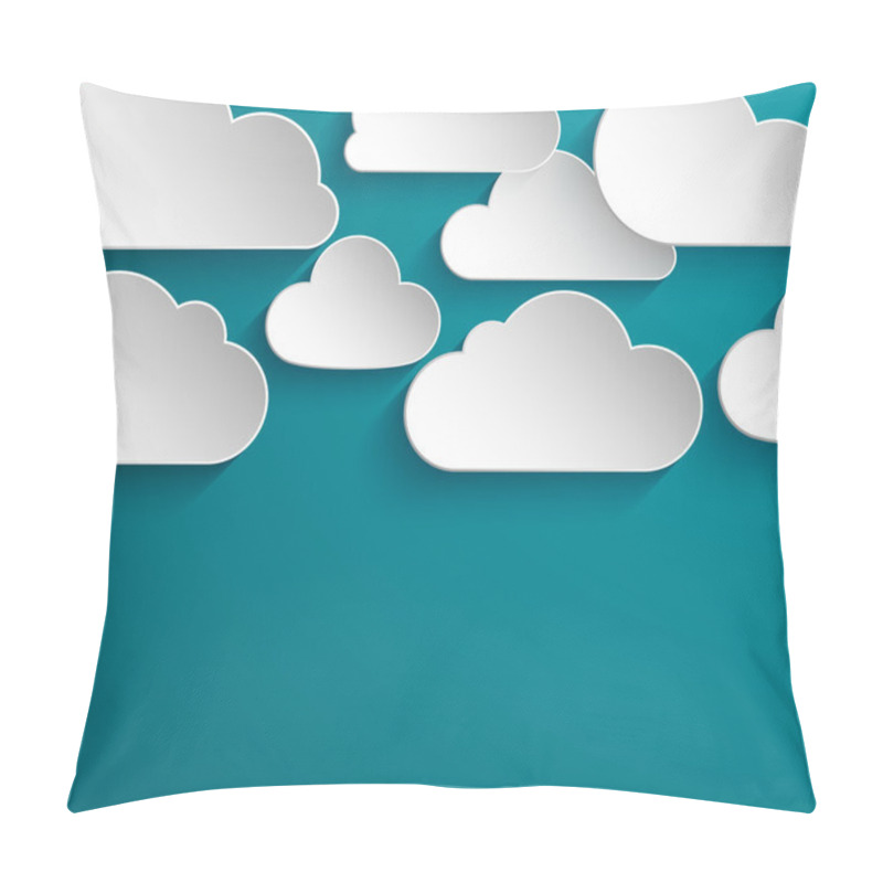 Personality  Abstract Paper Clouds Background. Pillow Covers