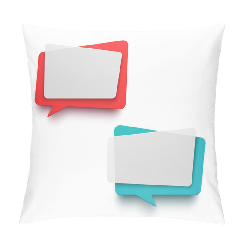 Personality  Vector Plastic Chat Frames. Trendy Material Effect. Pillow Covers