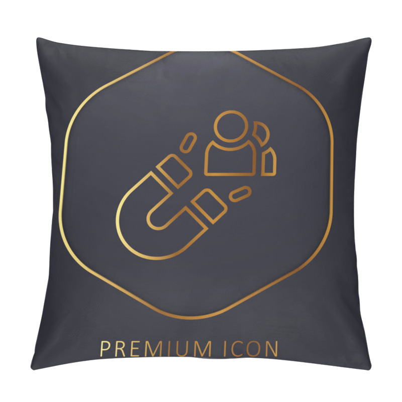 Personality  Attract Customers Golden Line Premium Logo Or Icon Pillow Covers