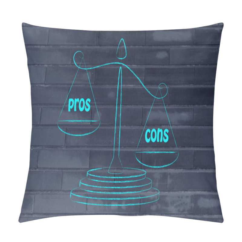 Personality  Metaphor Of Balance Measuring The Good And The Bad Pillow Covers