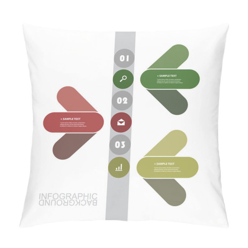 Personality  Modern Business Infographic Template - Minimal Timeline Design Pillow Covers