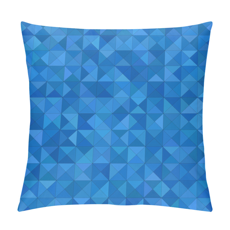 Personality  Blue Triangle Mosaic Vector Background Pillow Covers