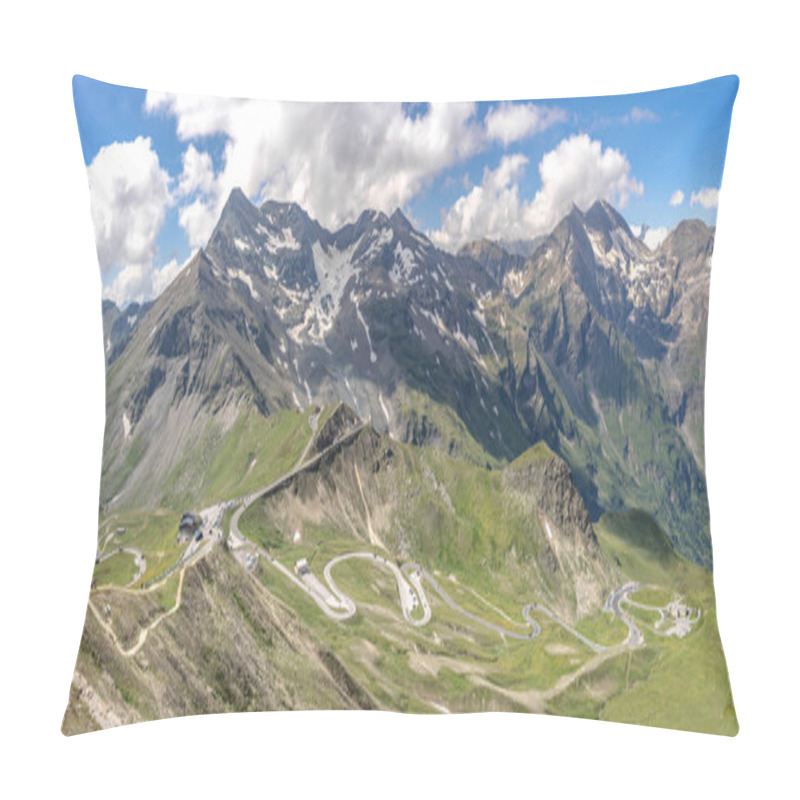 Personality  Panoramic View Of Serpentine High Alpine Road On Grossglockner Mounain From Edelweissspitze In Austria Pillow Covers