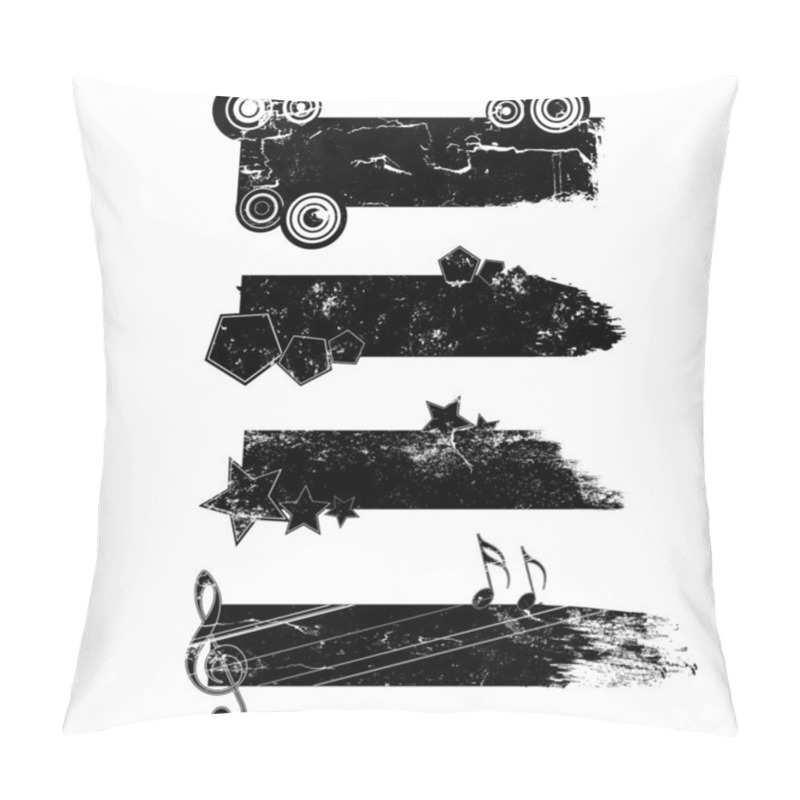 Personality  Grunge Retro Brush Strokes Pillow Covers