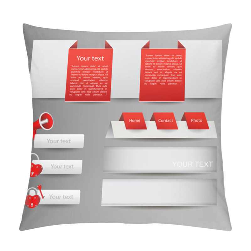 Personality  Vector Red Web Elements Pillow Covers