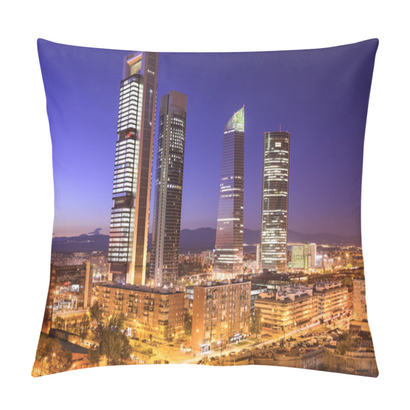 Personality  Madrid, Spain Financial District Pillow Covers