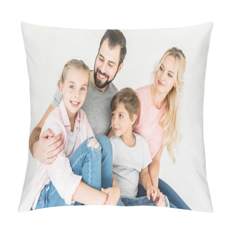 Personality  Happy Young Family Pillow Covers