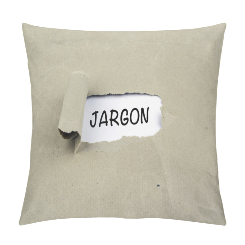 Personality  Inscription Revealed On Old Paper - JARGON  Pillow Covers