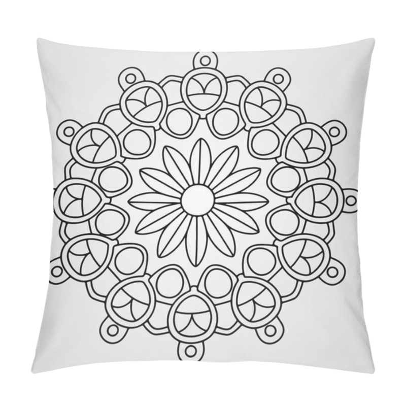 Personality  A Hand Drawn Illustration Floral Ornament With Flowers And Leaves Pillow Covers