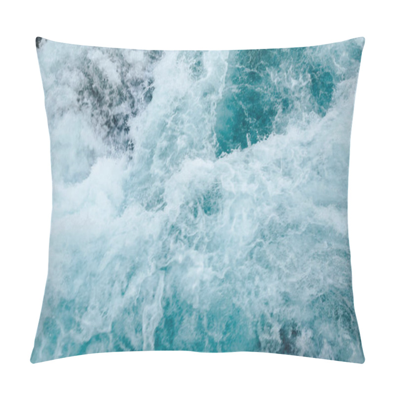 Personality  Waterfall From Mountain Deep Forest. Rushing Water From A Waterfall, The Swirling Of Water, A Funnel, A Blurred Background Pillow Covers