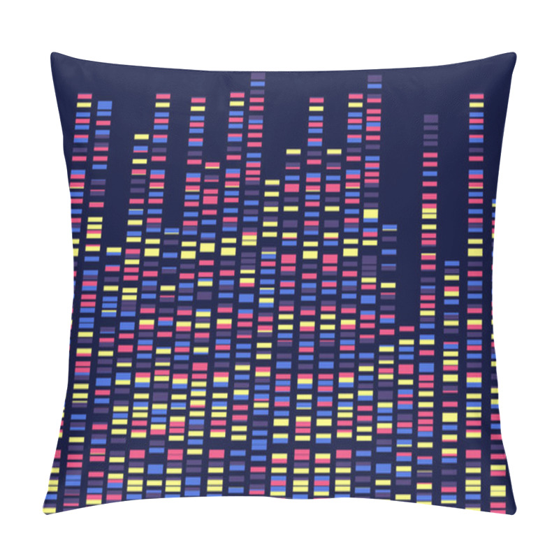 Personality  Genomic Data Visualization. DNA Test. Vector  Illustration Pillow Covers