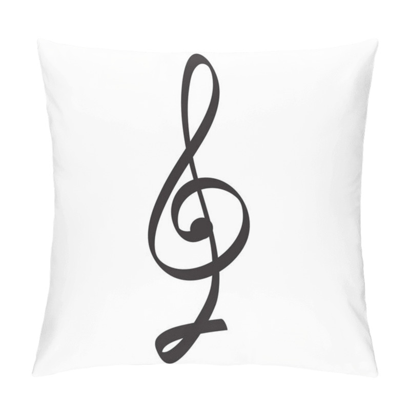 Personality  Isolated Treble Clef Musical Note Pillow Covers