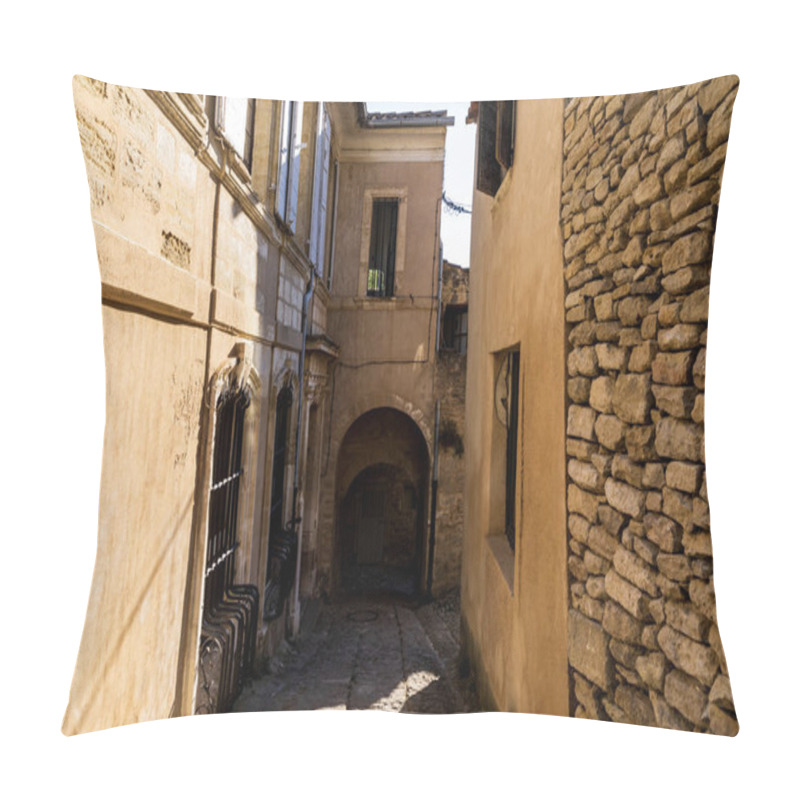 Personality  Cozy Narrow Street With Old Stone Buildings In Provence, France Pillow Covers