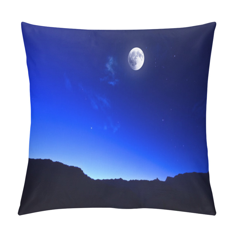 Personality  Full Moon Over Mountain Pillow Covers