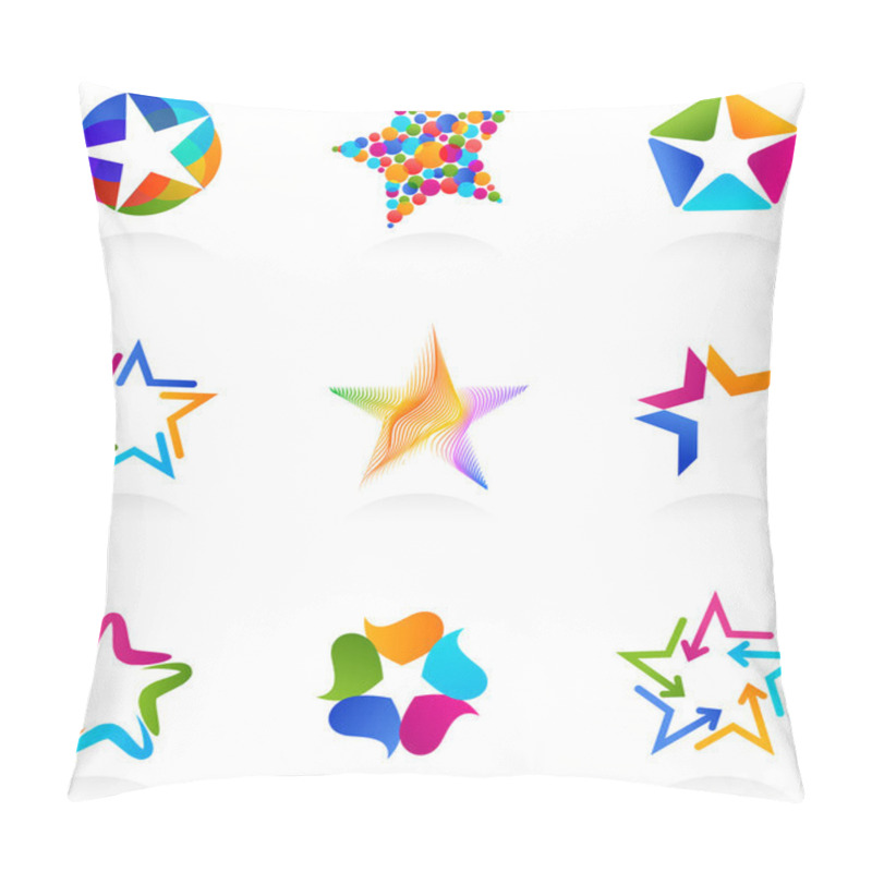 Personality  Collection Of Star Icons, Vector Pillow Covers