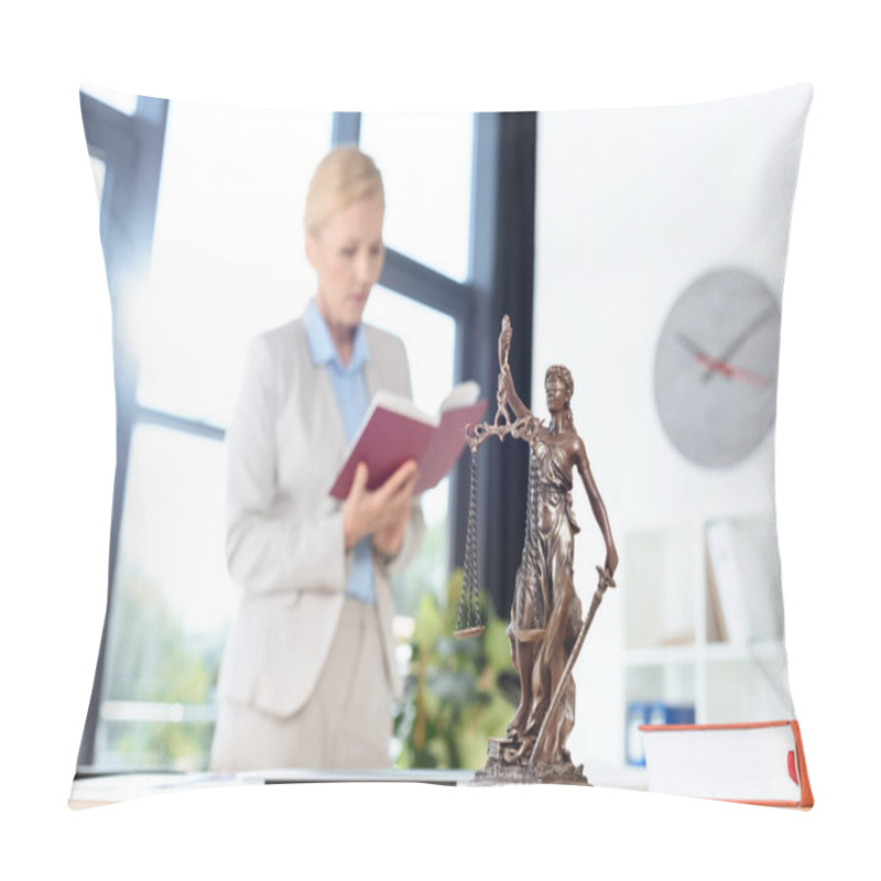 Personality  Female Lawyer Reading Book Pillow Covers