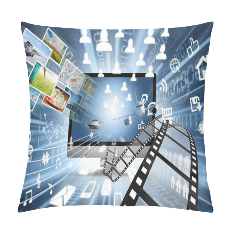 Personality  High Speed Of Multimedia Sharing Concept Pillow Covers