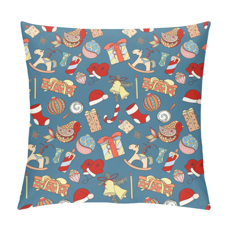 Personality  Christmas And New Year Seamless Pattern Pillow Covers