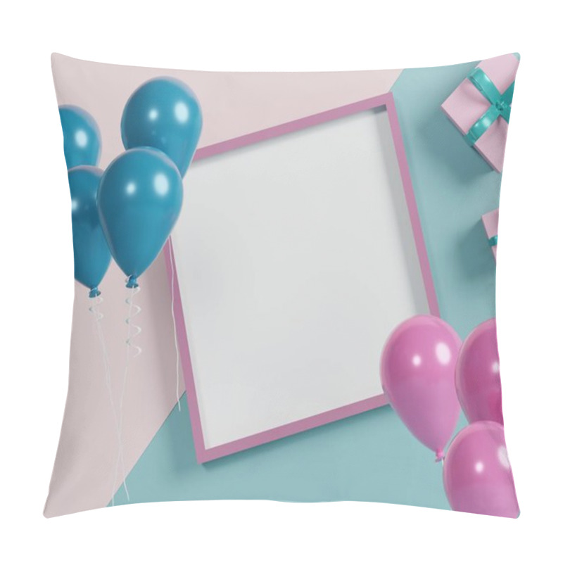 Personality  3d Abstract Minimal Geometric Forms. Blank Frame For Mock Up. Ha Pillow Covers