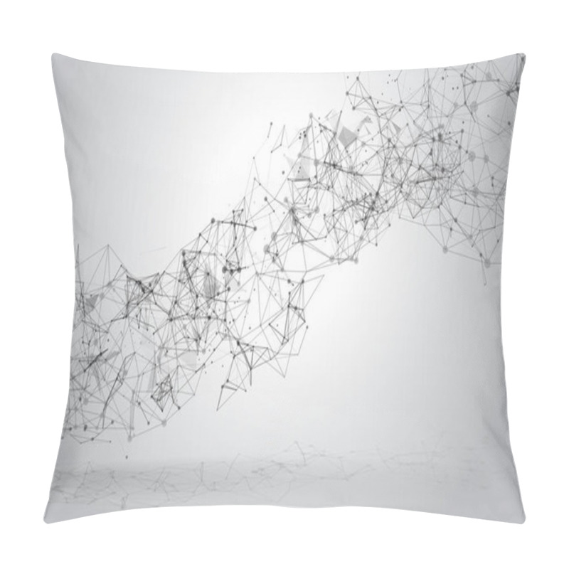 Personality  Abstract Polygonal Space Background With Connecting Dots And Lines Pillow Covers