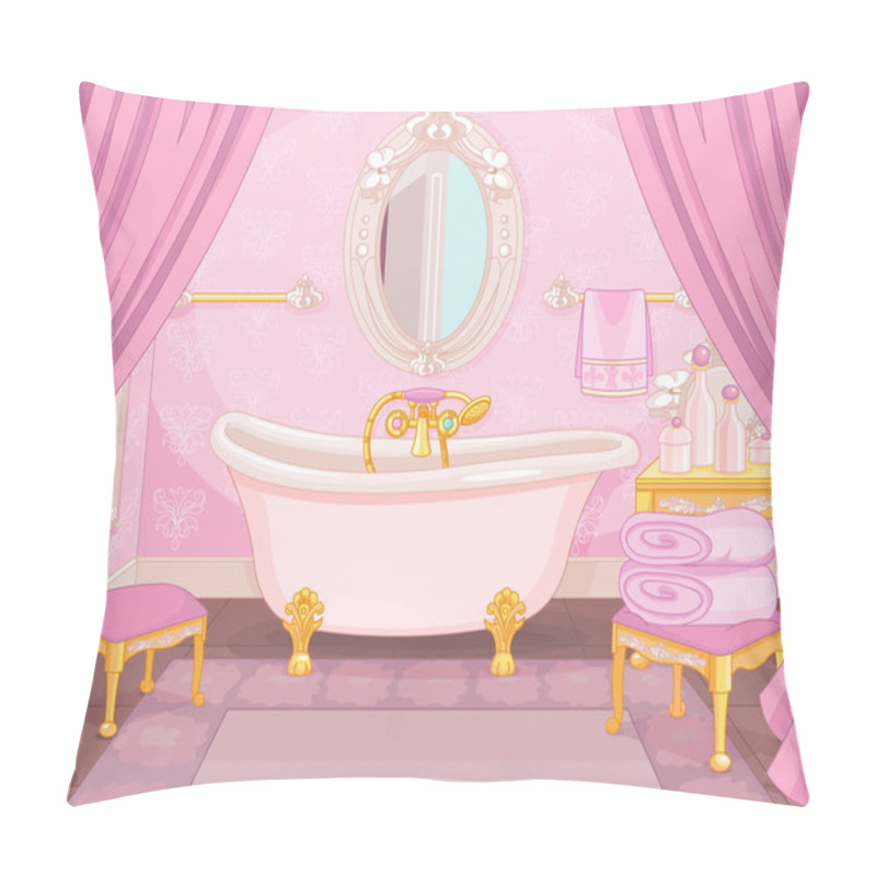 Personality  Interior Of Bathroom In The Castle Pillow Covers