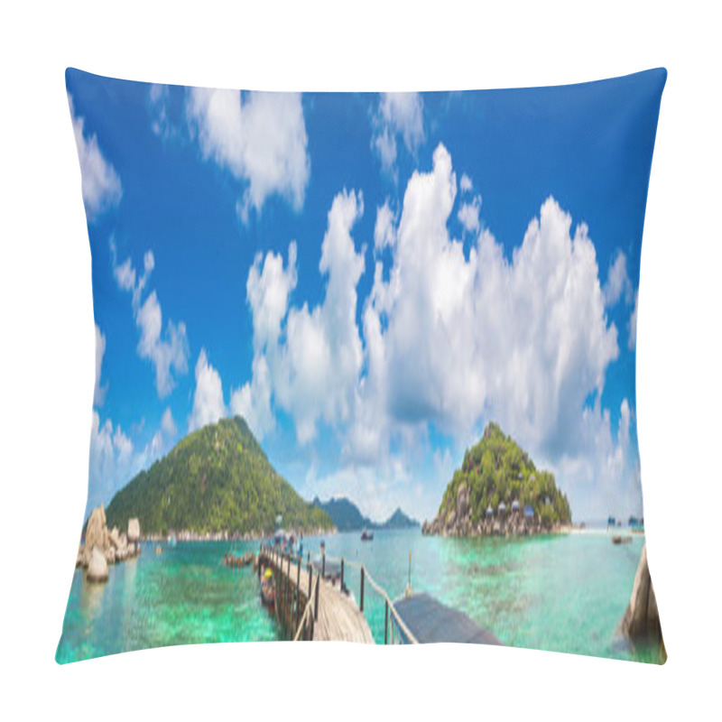 Personality  Panorama Of Nang Yuan Island, Koh Tao, Thailand In A Summer Day Pillow Covers