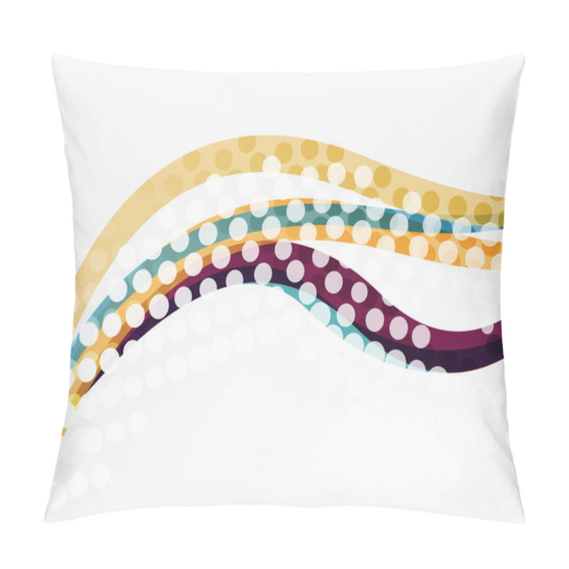 Personality  Abstract Wavy Lines With Transparent Dots Pillow Covers