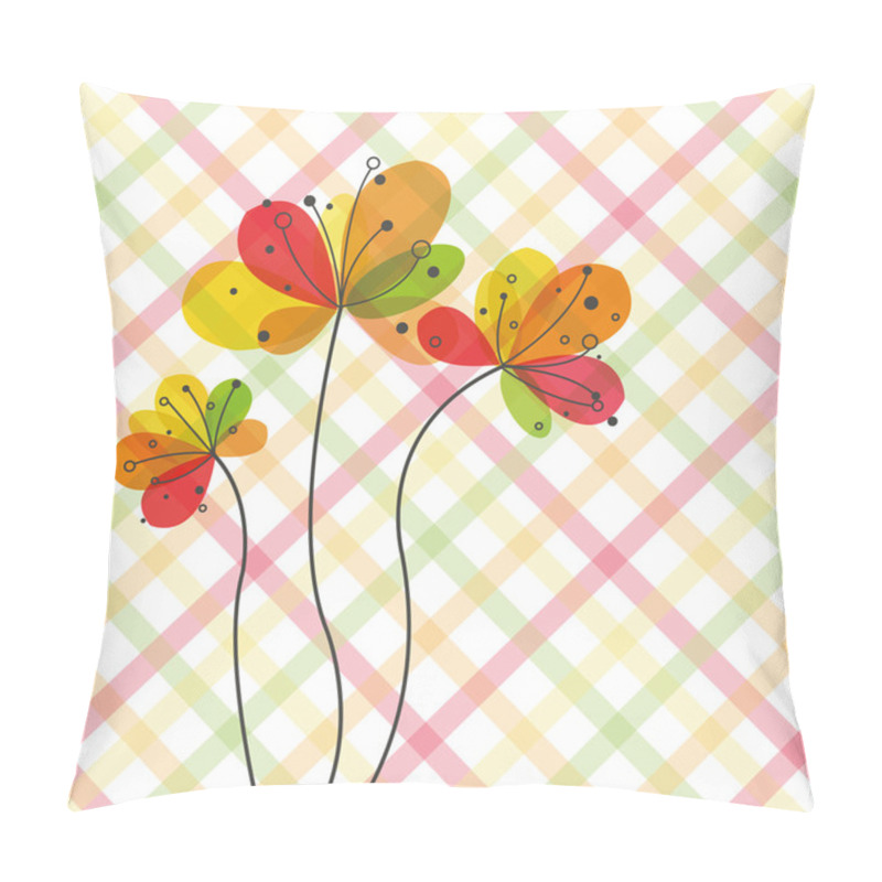 Personality  Flowers On Diagonal Pattern Pillow Covers