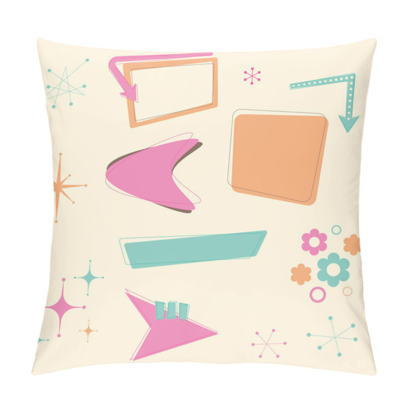 Personality  Retro 50s Design Elements Pillow Covers