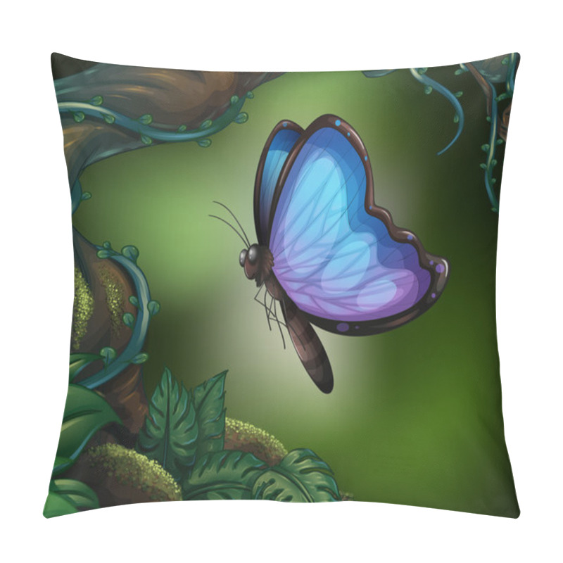 Personality  A Butterfly In The Rainforest Pillow Covers